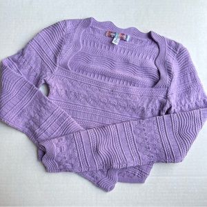 Urban Outfitters lilac knit crop sweater